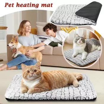Самонагревающаяся лежанка для кошек и собак, супермягкая грелка для домашних животных, нескользящий коврик с подогревом S белый
