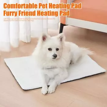 Самонагревающаяся лежанка для кошки, самонагревающийся коврик для кошки, неэлектрическое термоодеяло для домашних животных S белый