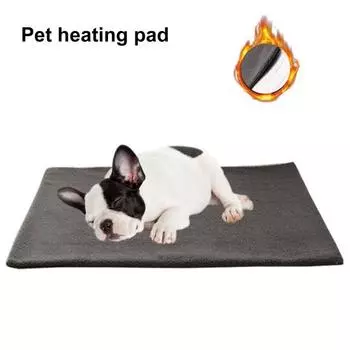 Самонагревающаяся съемная подушка для домашних животных с теплоотражающим теплоотражающим сердечником, согревающая плюшевая подушка для кровати S серый