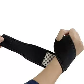 Самонагревающийся браслет унисекс для мужчин и женщин, спортивная защита, профессиональная подушка для запястья, браслет для тренировок в тренажерном зале, наручи для силовых тренировок красный/чёрный