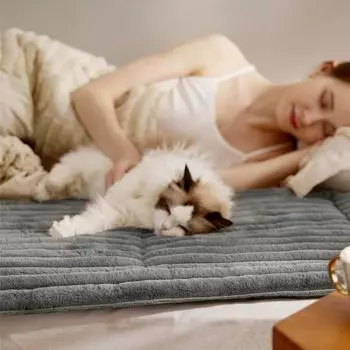 Самонагревающийся коврик для кошки, самонагревающийся термоподстилка для маленьких домашних животных, моющийся коврик для кошек, для диких животных S коричневый