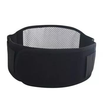 Самонагревающийся поясной ремень, поясничный диск, стальная пластина, поддержка теплого магнита, поддержка талии L чёрный