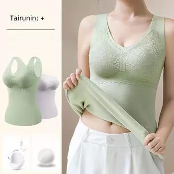 Самонагревающийся терможилет из немецкого бархата с нагрудной подкладкой - шелковый кашемир, двухсторонний, утолщенный для тепла XL серый