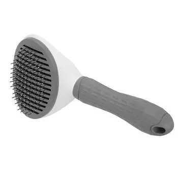 Самоочищающаяся пуходерка для домашних животных, удаляющая плавающие волосы, массажный гребень для ухода за шерстью, серый серый