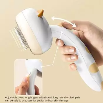 Самоочищающаяся расческа для домашних животных, удобная для выпадения кожи, щетка для кошек, инструмент для ухода за собаками, щетка для удаления волос, массажная расческа B