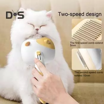 Самоочищающаяся расческа для домашних животных, удобная для выпадения кожи, щетка для кошек, инструмент для ухода за собаками, щетка для удаления волос, массажная расческа B