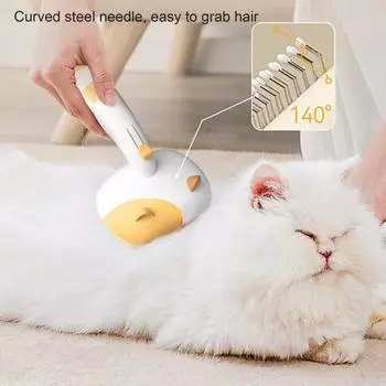 Самоочищающаяся расческа для домашних животных, удобная для выпадения кожи, щетка для кошек, инструмент для ухода за собаками, щетка для удаления волос, массажная расческа B