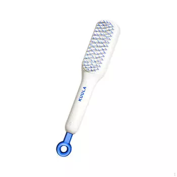 Самоочищающаяся щетка для волос, распутывающая, чистая, массажная расческа для длинных волос белый