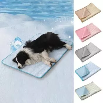 Самоохлаждающийся ледяной коврик для домашних животных. Мягкий моющийся коврик для собак с 3D-массажными выступами. Легко чистится, устойчив к царапинам. Летнее охлаждающее одеяло для больших собак. S зелёный