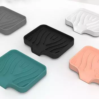 Самоосушающийся держатель для мыла, силиконовая кухонная раковина, мыльница, губка, поднос, органайзер для посуды, дозатор для мыла серый