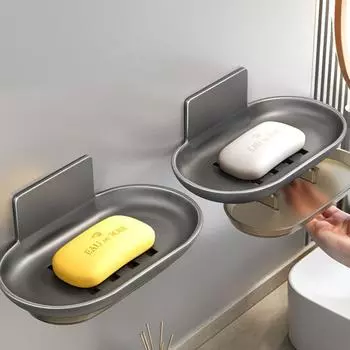 Самоосушающийся настенный держатель для мыла, контейнер для сбора воды, стойка для слива без проколов, нержавеющая алюминиевая сушилка для мыла