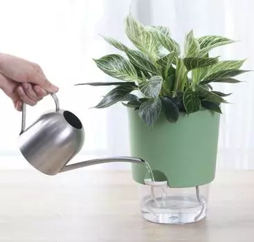 Самополивающийся цветочный горшок, пластиковый гидропонный горшок для растений, суккулентные горшки, прозрачные кашпо для домашнего офиса, украшение рабочего стола A710 Small