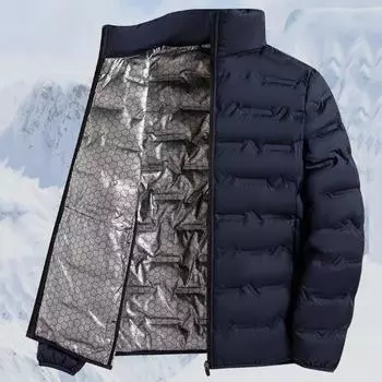 Самостоятельная куртка для мужчин, ветрозащитная плиссированная куртка, теплые зимние куртки XXL чёрный