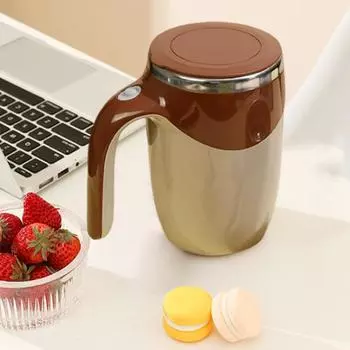 Самостоятельно перемешивающая кофейная кружка с возможностью зарядки через USB, электрическая блендерная чашка, автоматическая чашка для смешивания коричневый