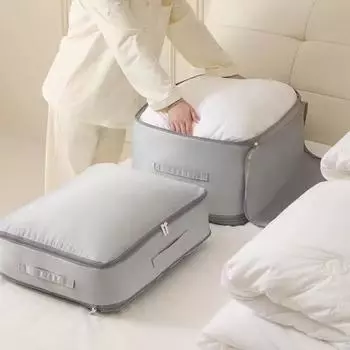 Самосжимающийся органайзер, сумка для хранения, большая вместимость, влагостойкая молния, сумка для хранения пальто, одеяло M розовый