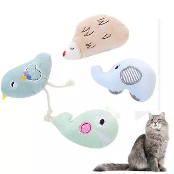 Самовосстанавливающаяся игрушка, скрежещущая зубами, плюшевая игрушка для кошек, обучающая жеванию, игрушка для кошек, аксессуары для домашних животных Whale