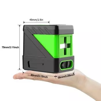 Самовыравнивающийся лазерный уровень, 2-линейный лазерный уровень, линия лазерного луча с зеленым крестом, лазерный инструмент для выравнивания Type A разноцветный