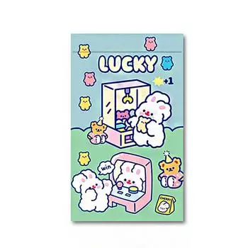 Самозапечатывающийся пакет PET CCP износостойкий безопасный без запаха симпатичный узор практичный многоразовый самозапечатывающийся Game Bunny 22.3x13.5