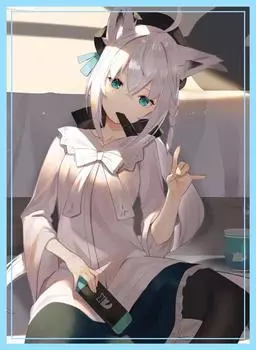 Сампан-карточка Санкури 2020 «Втубер Фубуки/иллюстрация Скотти» [(Воздуха) осень]