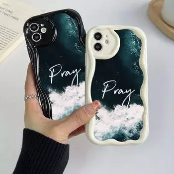 Samsung A14 для iPhone 15 13 Xiaomi Redmi 13C Чехлы для телефонов Huawei Honor 90 A40 Библейский стих Иисус Христос Христианское искусство Эксклюзивный кремовый чехол Мягкий чехол for iPhone 6 белый