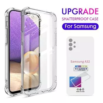 Samsung Galaxy A15 A25 A35 A55 A24 A34 A54 A14 S22 S23 S24 Ultra Plus Camera Full Cover Прозрачный силиконовый чехол с подушкой безопасности и противоударным чехлом для телефона A14/A14 5G