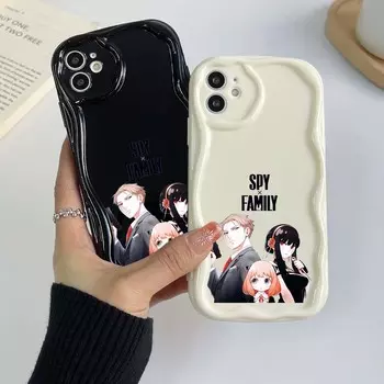 Samsung Galaxy A23 A25 для iPhone 15 Xiaomi Poco X5 Redmi 12c Huawei Honor 90 Чехлы для телефонов NY17 Spy X Family Эксклюзивный аниме-футляр с кремовым рисунком Мягкий чехол for iPhone 6 белый