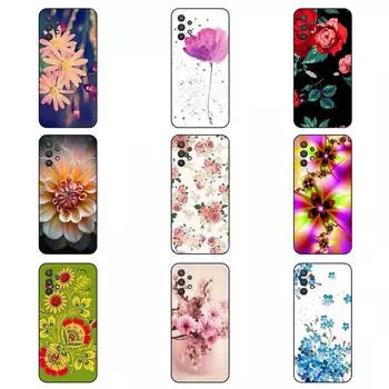 Samsung Galaxy A32 4G Less New Flower Мобильный телефон Кожа Аксессуары Чехлы Чехол Для Galaxy A32 5G ForSamsungA32 4G 6.4