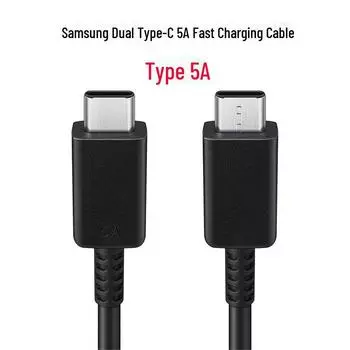 Samsung Galaxy Note 20 5A/45W PD Быстрая зарядка Двойной кабель Type-C для передачи данных 1 meter чёрный