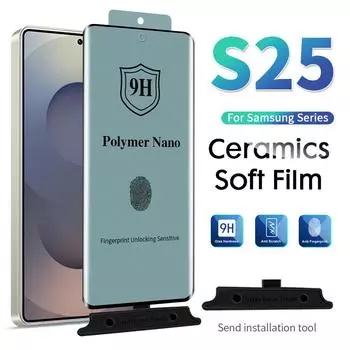 Samsung Galaxy S20 S22 S21 S23 S24 S25 Ultra S10 Plus Note 20 Ultra 10 Plus Full Glue Soft Ceramic Film Screen Protector Note 20
