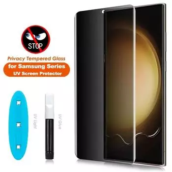 Samsung Galaxy S8 S9 S10 S20 S21 S22 S23 S24 Note 8 9 10 20 Ультразащитное защитное стекло от подглядывания с защитой от ультрафиолетового излучения и жидким клеем Samsung Galaxy S8