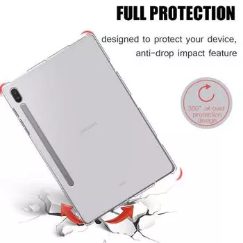Samsung Galaxy Tab S7 S8 T870 T875 S8ultra S8plus S7plus S7FE противоударный мягкий прозрачный чехол из ТПУ Tabs7/s8 T870/t875 чёрный