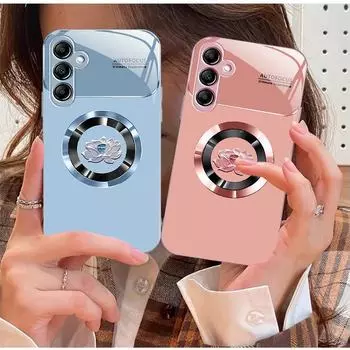 Samsung S21FE Metal Liquid A50 Ring Lotus A51 Advanced Противоударный чехол для S21/S30 Samsung A30