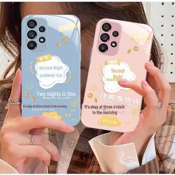 Samsung S22Plus Liquid S23 Rich Day Full Package - Anti-fall early retirement creative text. Samsung S20