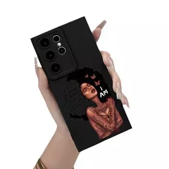 Samsung S23A55 Butterfly Girl Painted Full Lens Anti Fall Protective Cover Samsung A15 чёрный