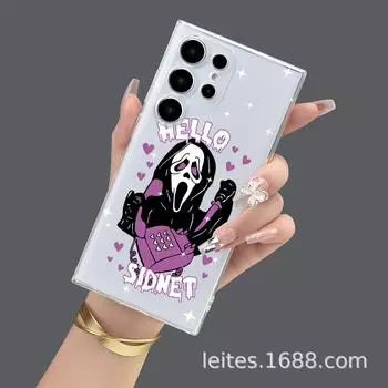 Защитный чехол Samsung S23A55 Full Lens Anti-Fall - эксклюзивный чехол для мобильного телефона Ghost Call Painted Samsung S22ULTRA прозрачный