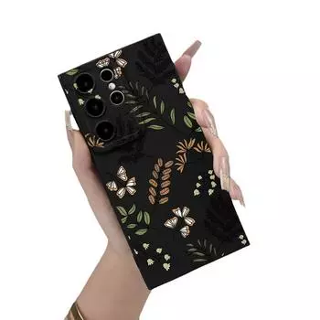 Samsung S23A55 Plant Leaf Painting Full Lens Защитный чехол от падения Samsung A25 чёрный