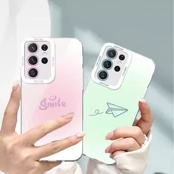 Samsung S23puls Gradient 20Smile23puls Ультрапрозрачный чехол для A54 — полный комплект с защитой от падений. Samsung S20FE