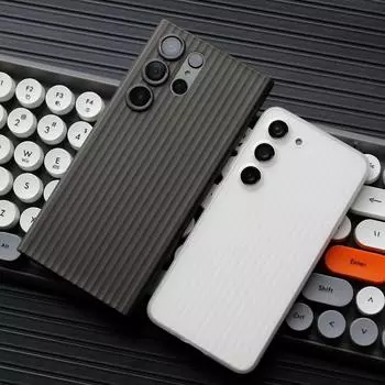 Samsung S24 Ультратонкий полупрозрачный матовый чехол для Samsung S23 Ultra S23 с гофрированной линией, антижелтый, антиоксидантный, противоударный, с полным покрытием For Samsung S23 Ultra