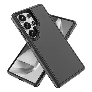 Samsung S25 S24 Best Protective Black Case for Samsung Galaxy S25 Ultra S24 FE S22 S23 Plus Dual Layer 2 in 1 Covers for Galaxy S25 чёрный