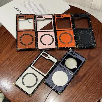 Samsung ZFLIP5 3D Rose Магнитный чехол для зарядки для ZFLIP3/4: Складной чехол для телефона с защитой от падений для внешней торговли Samsung ZFLIP 6 белый