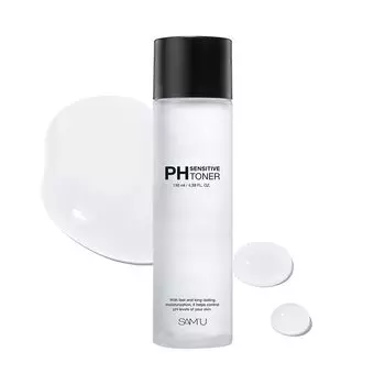 Samu PH Sensitive Toner 130 мл PH SENSITIVE TONER Лосьон Гиалуроновая кислота Керамид Центелла Экстракт центеллы Слабокислотный Свежий pH-баланс Уход