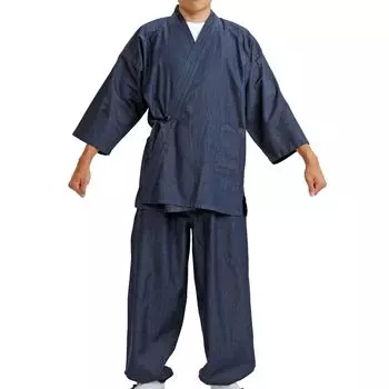 Samue Denim Тонкая джинсовая ткань Мягкая пряжа окрашенная ткань Samue Navy LL [Edoten] Мужская 4,5 унции (100% хлопок) тёмно-синий