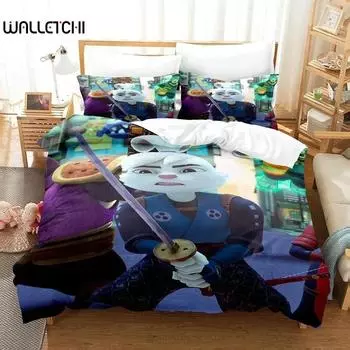 Samurai Rabbit Usagi Chronicles Bedding Set Duvet Cover Bed Set Quilt Cover Pillowcase Comforter king Queen Size Boys Adult 70x133cm 2pcs