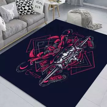 Самурай Аватар Сакральная Геометрия Украшение Домашнего Декора Коврик Для Гостиной Большой Коврик Спальня Комната Диван Прикроватный Игровой Коврик 40x60cm