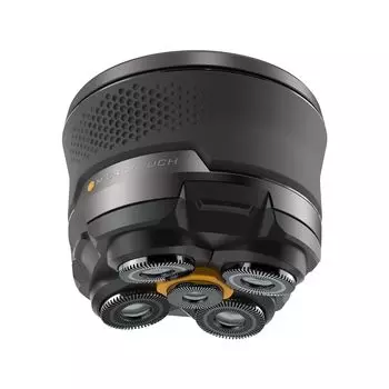 Самурай бритва бритва бритая голова перезаряжаемая затылок щетина вращающиеся лезвия головка бритье титановое покрытие мужская чёрный