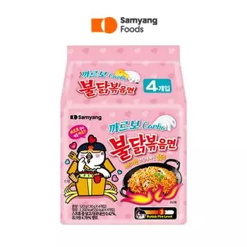 [Samyang] Carbo Buldak Fried Noodles (Carbo Hot Chicken Flavor Ramen) 145g (4PCS) #1Pack