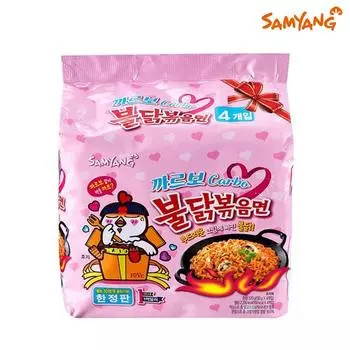 Samyang Carbo Hot Chicken Flavour Ramen в пакете 130 г (4 упаковки)