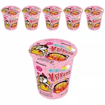 Samyang Cup Carbo Buldak Fried Noodles 80g, 6 pieces