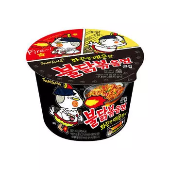Samyang Жареная лапша Булдак, большая чашка (Острый куриный вкус Большая чашка Рамен) 105g #1PCS