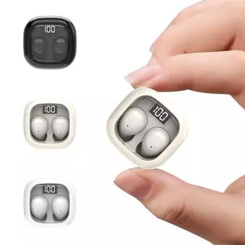 Самые маленькие беспроводные наушники Bluetooth, маленькие наушники для сна, беспроводные наушники IPX5, водонепроницаемые для маленьких ушных каналов One Size чёрный